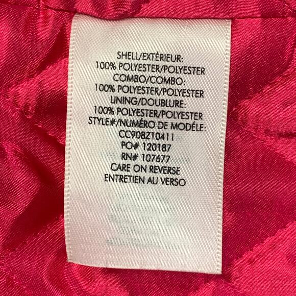 ALICE + OLIVIA M Fuchsia Pink Polyester Faux Fur Hook Eye Notch Lapel Jacket - Picture 7 of 7